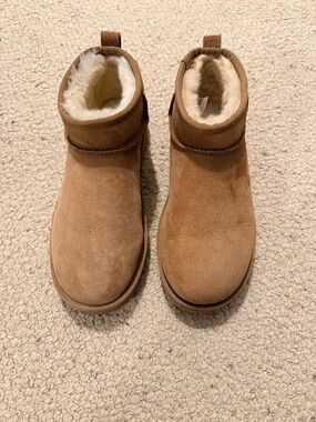 UGG Chestnut Suede Shearling-Lined Ankle Boot